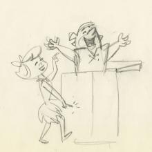 Flintstsones Barney & Betty Rubble Development Drawing - ID: novflintstones21059 Hanna Barbera