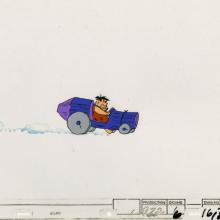 Flintstsones Racecar Fred Production Cel - ID: novflintstones21062 Hanna Barbera
