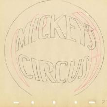 Mickey's Circus Original Titles Production Drawing - ID: novmickey21050 Walt Disney