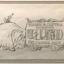 Flinstones Circus Business 1965 Concept Drawing
 - ID: octflintstones21121 Hanna Barbera