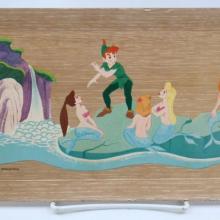 1960s Peter Pan and Mermaids Wood Litho Tray by Hasko - ID: sepdisneyana21036 Disneyana