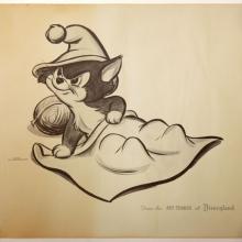 Disneyland Art Corner Figaro Print - ID: sepfigaro21064 Disneyana