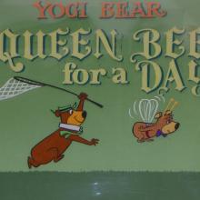The Yogi Bear Show Title Card Cel and Background - ID: septyogi2369 Hanna Barbera