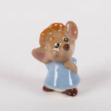Cinderella Blue Baby Mouse Ceramic Figurine by Shaw Pottery - ID: shaw00042bmouse Disneyana