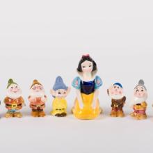 Snow White and the Seven Dwarfs Ceramic Figure Set - ID: unk00055set Disneyana