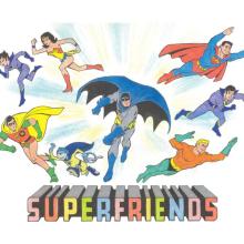 Super Friends Main Title Limited Edition by Bob Singer - ID: BS0006P Bob Singer