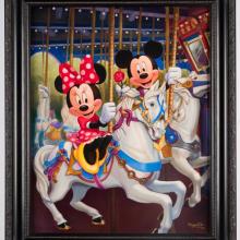 Mickey & Minnie Carousel Limited Edition Print - ID: apr22154 Disneyana