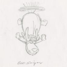 Muttley Flying Personal Drawing by Bob Singer - ID: apr23006 Bob Singer
