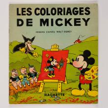 French Mickey Mouse Coloring Book (c.1950's) - ID: apr23260 Disneyana