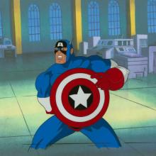 X-Men Old Soldiers Captain America Production Cel  - ID: apr23335 Marvel
