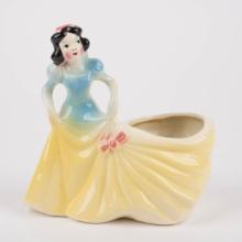 1940s Snow White Ceramic Planter by Leeds - ID: aprleeds22052 Disneyana