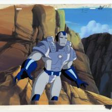 Iron Man War Machine Production Cel and Background - ID: aug22631 Marvel