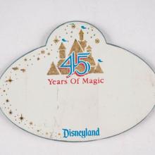 Disneyland 45th Anniversary Cast Member Blank Name Tag (2000) - ID: dec22120 Disneyana
