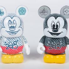 Set of (2) Disneyland Resort Mickey Vinylmation Figures (2018) - ID: dec22359 Disneyana