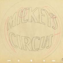 Mickey's Circus Opening Title Balloon Animation Production Drawing - ID: decmickey21039 Walt Disney