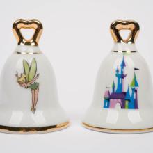 1950s Disneyland Tinker Bell and Castle Salt and Pepper Shakers - ID: feb23069 Disneyana