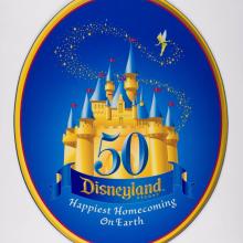 2005 Disneyland Sleeping Beauty Castle 50th Anniversary Sign - ID: feb23114 Disneyana