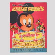 Happy Birthday Mickey Mouse Painting Book (1953) - ID: feb23224 Disneyana