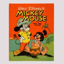  Mickey Mouse in Tom Tom Island Hardcover Comic Book (c.1950s) - ID: feb23231 Disneyana