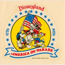 1976 Disneyland America on Parade Sticker - ID: jan23184 Disneyana
