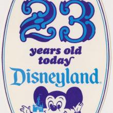 1978 Disneyland 23rd Anniversary Cast Member Tag - ID: jan23205 Disneyana