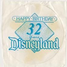 1987 Disneyland 32nd Anniversary Cast Member Sticker  - ID: jan23211 Disneyana