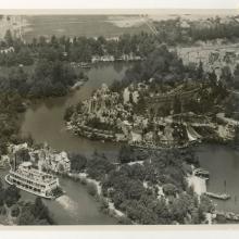 1960 Disneyland Resort Rivers of America Aerial Photo and Press Release - ID: jan23555 Disneyana