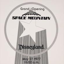1977 Disneyland Space Mountain Grand Opening Program - ID: jun22129 Disneyana