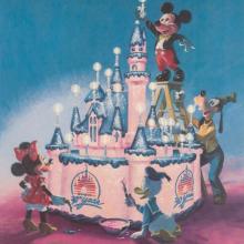 Disneyland 30th Anniversary Castle Cake Limited Edition by Charles Boyer - ID: marboyer21032 Disneyana