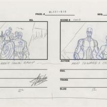 Stan Lee Signed Ultimate Avengers Storyboard Drawing and Print - ID: mlg100485 Marvel