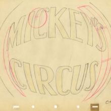 Mickey's Circus Opening Title Balloon Animation Production Drawing - ID: novmickey21047 Walt Disney