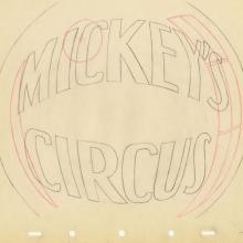 Mickey's Circus Opening Title Balloon Animation Production Drawing - ID: novmickey21048 Walt Disney