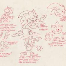 Sonic the Hedgehog Model Drawing (c.1990's) - ID: oct23045 DiC
