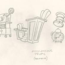 Tiny Toon Adventures K-ACME TV "Miscelaneous Props" Pencil Model Drawing - ID: oct23220 Warner Bros.