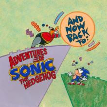 Sonic the Hedgehog Commercial Bumper Production Cel and Background - ID: oct23284 DiC