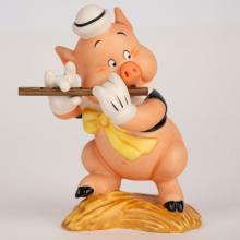 Fifer Pig 'I Toot My Flute, I Don't Give a Hoot' Figurine (1993) - ID: 035075410379 Disneyana