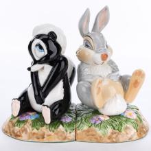 Bambi 'Flower and Thumper' Book End Figurine Set (1992) - ID: 035075810223 Disneyana