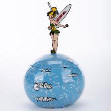 Tinker Bell on Globe Lidded Trinket Box (2010) - ID: 045544314664 Disneyana