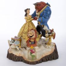 Beauty and the Beast 'Tale As Old As Time' Carved by Heart Figurine (2012) - ID: 045544522700 Disneyana