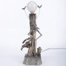 Jack Skellington and Zero Pewter Desk Lamp (2004) - ID: 634482325032 Disneyana