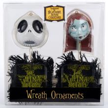 Jack Skellington and Sally Wreath Ornaments Set (2005) - ID: 634482325469 Disneyana