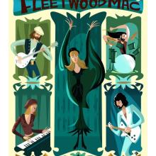 Fleetwood Mac Deluxe Limited Edition Print by Alan Bodner - ID: AB0038DP Alan Bodner