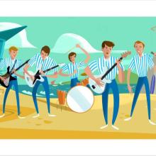 Beach Boys Deluxe Limited Edition Giclee Print on Premium Paper by Alan Bodner - ID: AB0044DP Alan Bodner
