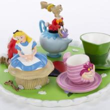 Alice in Wonderland Miniature 10-Piece Tea Set (1990s) - ID: ALICETEASET Disneyana
