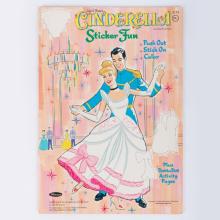 1965 Disney Cinderella Sticker Fun Book by Whitman Publishing - ID: apr23290 Disneyana