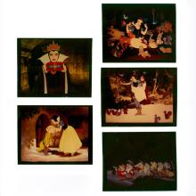 Set of (5) Snow White and the Seven Dwarfs Transparencies  - ID: apr23451 Disneyana