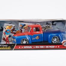 Hollywood Rides DC Bombshells Supergirl & 1956 Ford F-100 Pickup by Jada Toys (2018) - ID: apr24001 Pop Culture