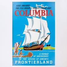 Frontierland Sailing Ship Columbia Attraction Poster (c. 2000s) - ID: apr24024 Disneyana