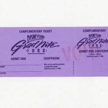 Disneyland Grad Nite Complimentary Ticket (1993) - ID: aug22130 Disneyana