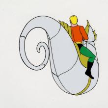 Aquaman and Storm the Seahorse Stock Production Cel and Drawing (c. 1960s) - ID: dec22304 Filmation